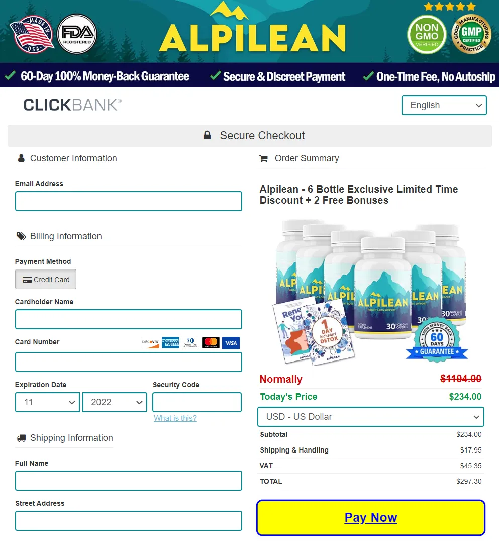 Alpilean - Order Page